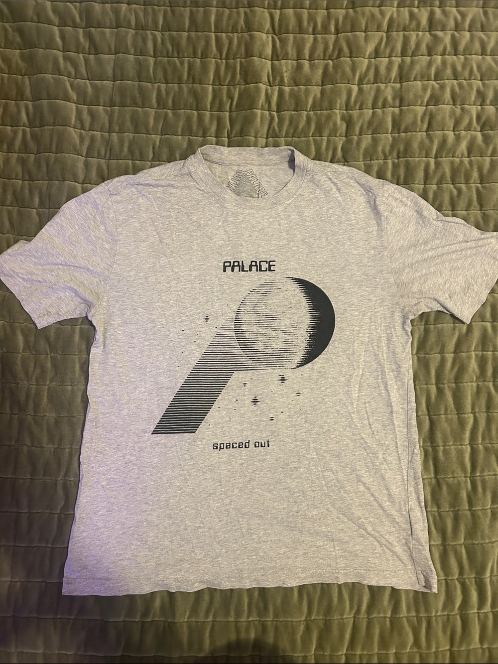 PALACE Light Gray 'Spaced Out' Graphic Tee